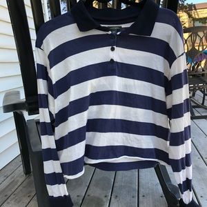 stripped target crop top